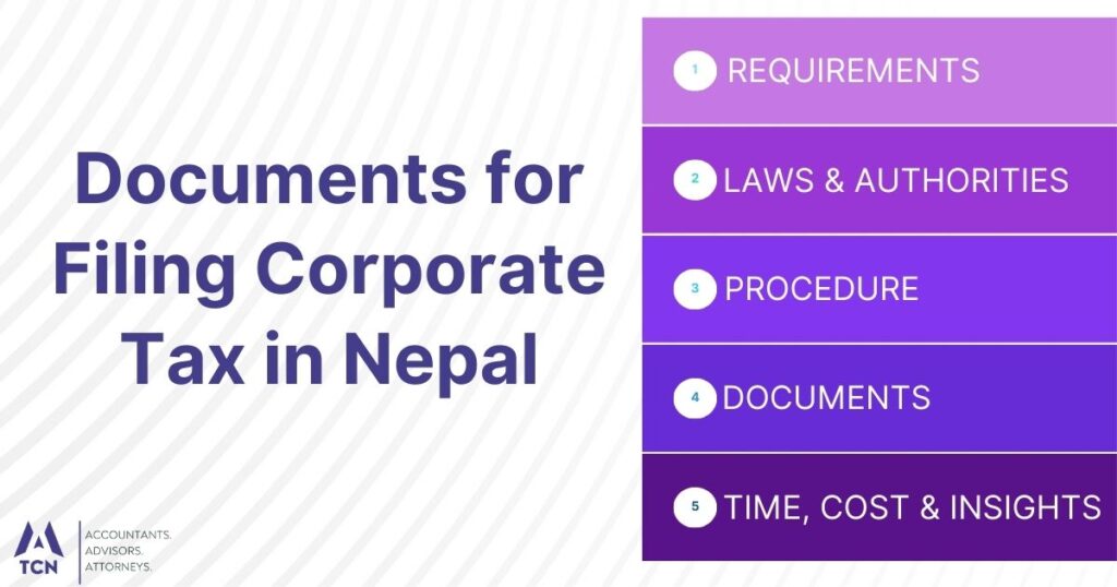 Documents for Filing Corporate Tax in Nepal