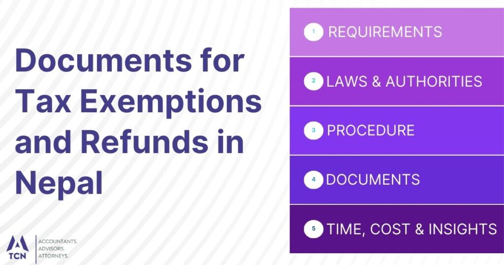 Documents for Tax Exemptions and Refunds in Nepal