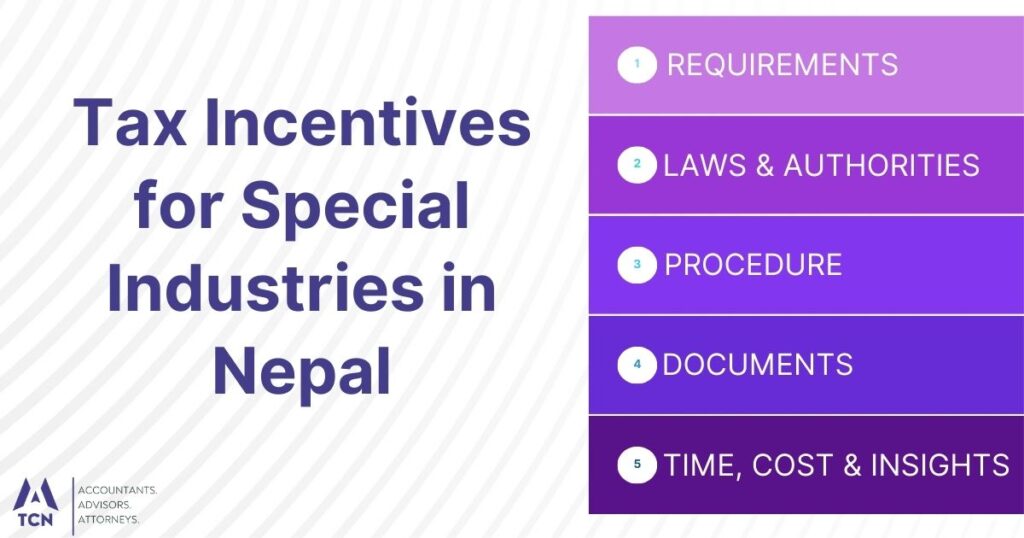 Tax Incentives for Special Industries in Nepal