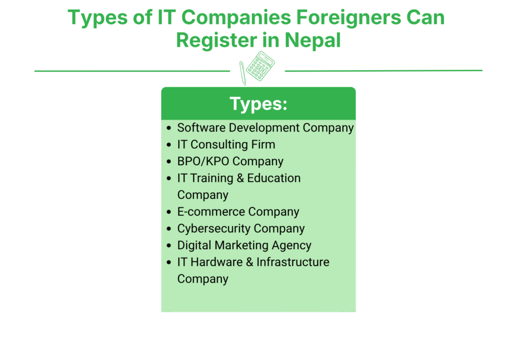 IT Company Registration in Nepal by Foreigners 2 What Types of IT Companies Can Foreigners Register in Nepal?