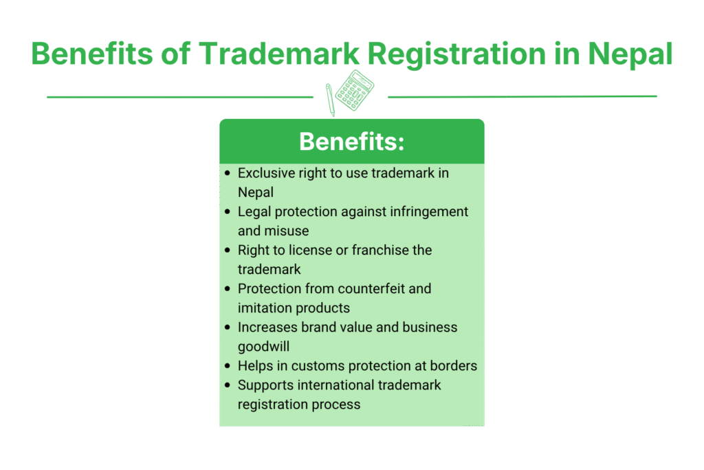 Trademark Registration in Nepal: Process, Time, Cost 4 Benefits of Trademark Registration in Nepal