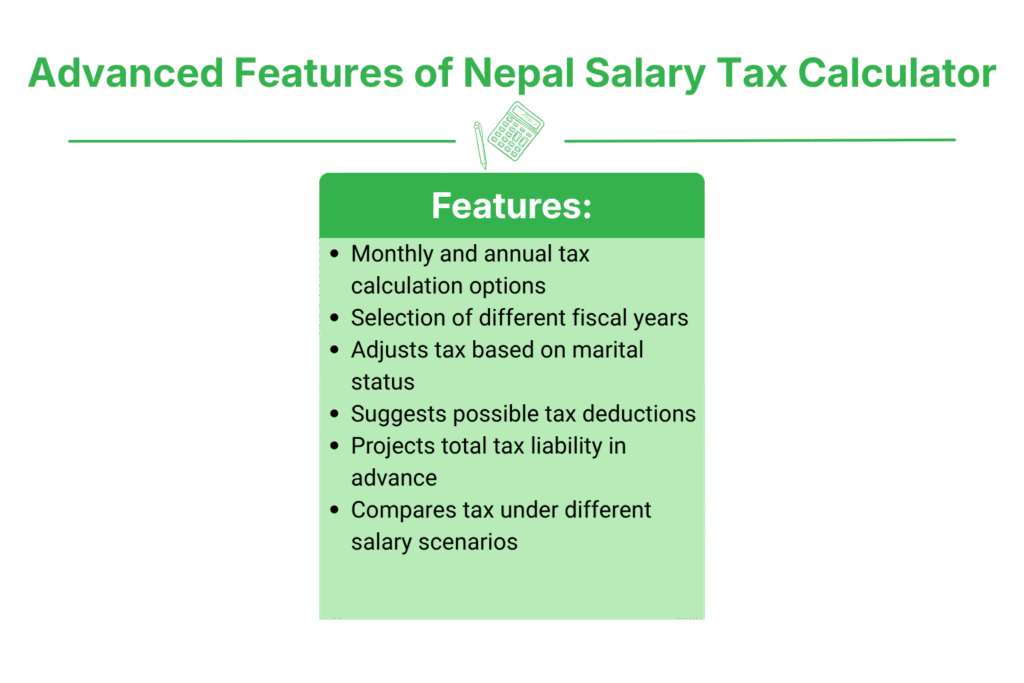 Nepal Salary Tax Calculator 2026: Accurate & Easy Tool 4 Advanced Features of Nepal Salary Tax Calculator