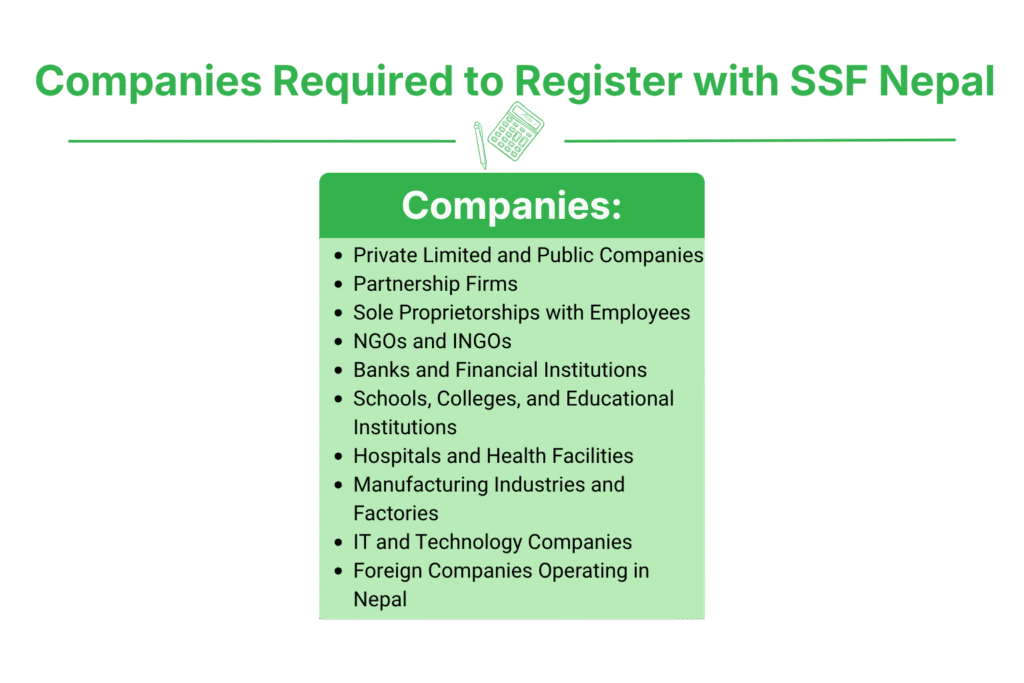 SSF Setup for Companies in Nepal 2 Which Companies Must Register with SSF in Nepal?