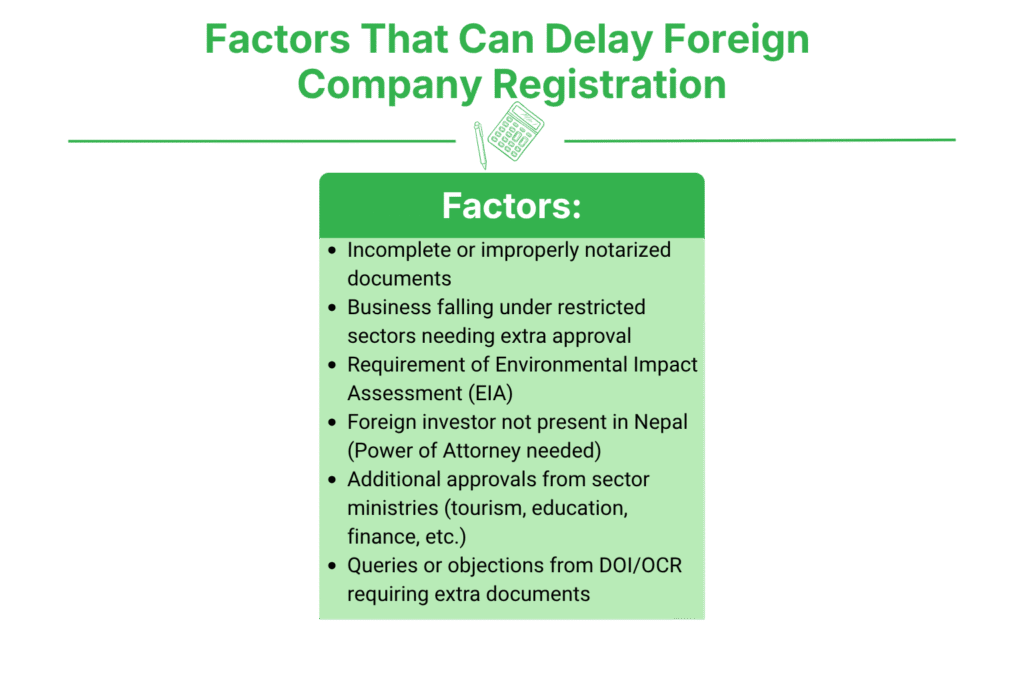 Timeline for Foreigner to Register a Company in Nepal 4 What Factors Can Delay Foreign Company Registration in Nepal?