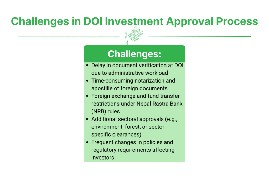 DOI Investment Approval Process in Nepal 4 What Challenges Do Investors Face in the DOI Approval Process?