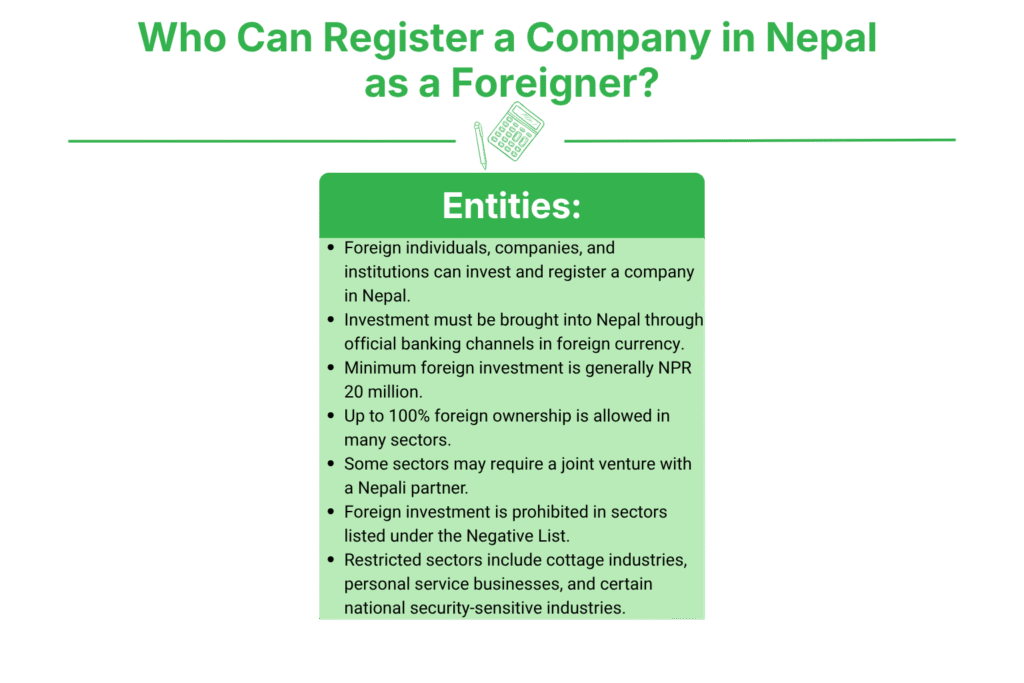 Company Tax Industry Registration for Foreigners in Nepal 2 Who Can Register a Company in Nepal as a Foreigner?