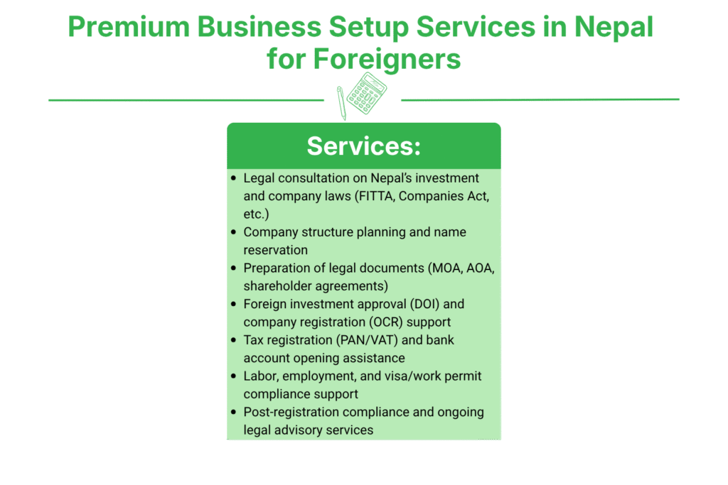 What are Premium Business Setup Services in Nepal for Foreigners?