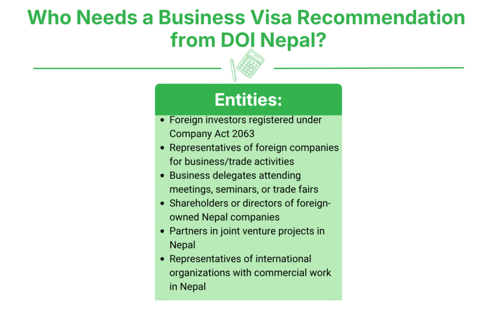 Who Needs a Business Visa Recommendation from DOI Nepal?